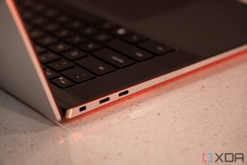Side view of Dell XPS 15