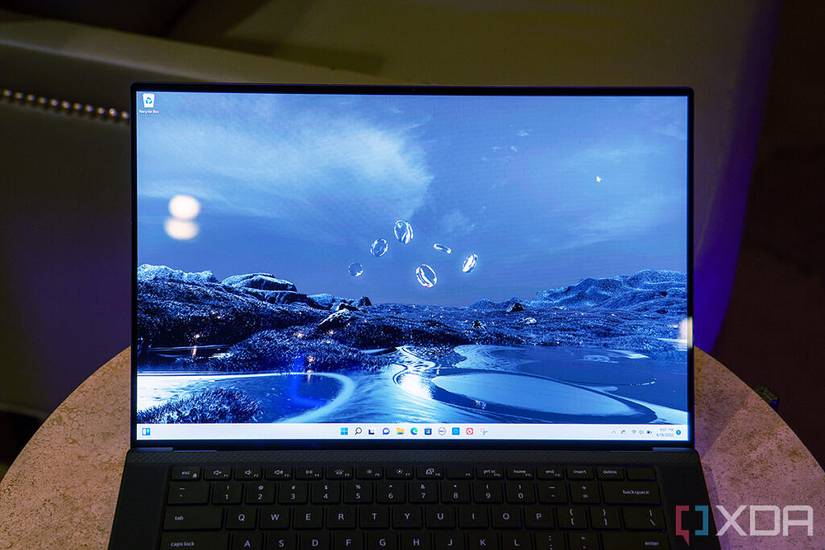 Close up of Dell XPS 15 display