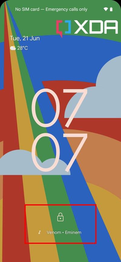 Google Pixel Now Playing on lock screen