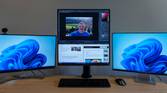 LG DualUp Monitor with Photoshop and tutorials open