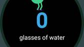 Water logging screen in Lifesum Wear OS app
