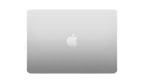 MacBook Air 2022 Silver overhead view with lid closed