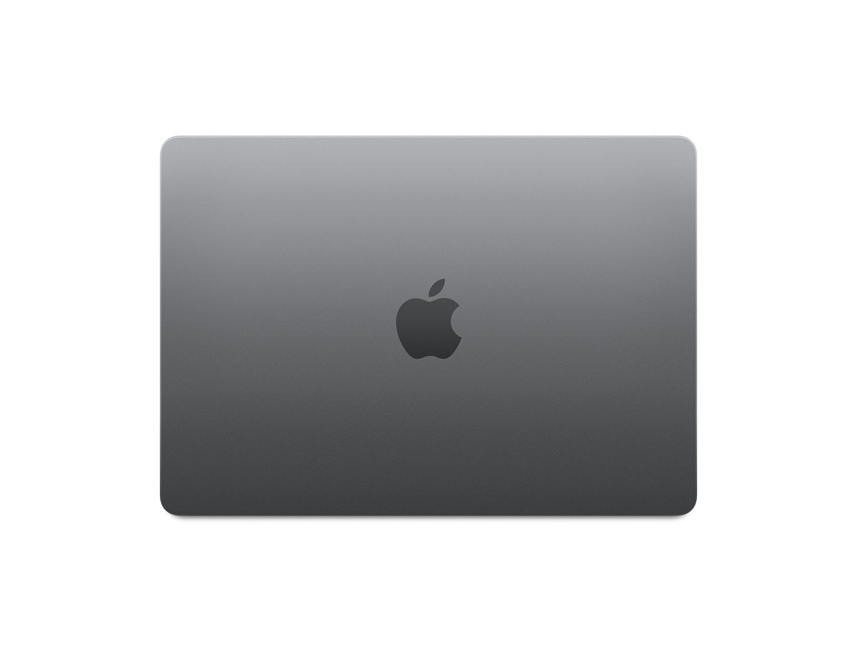 MacBook Air 2022 Space Grey overhead view with lid closed