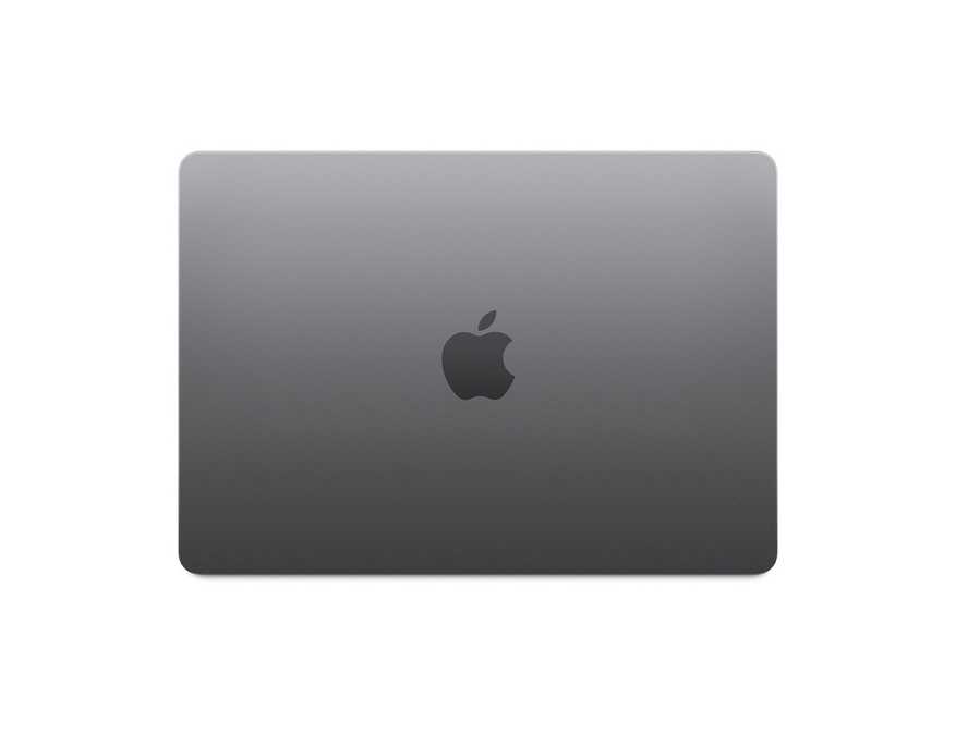 MacBook Air 2022 Space Grey overhead view with lid closed