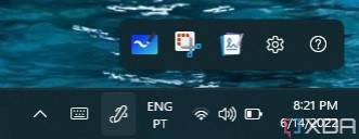 Pen menu with Microsoft Journal in Windows 11