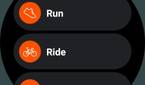 Home screen of the Strava Wear OS app
