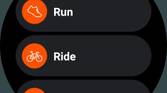 Home screen of the Strava Wear OS app