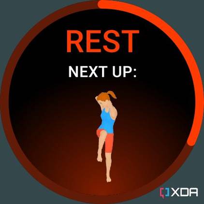 Seven Wear OS app displaying on screen workout instruction