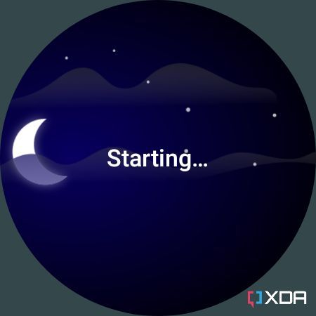 Sleep tracking in progress via Sleep as Android Wear OS