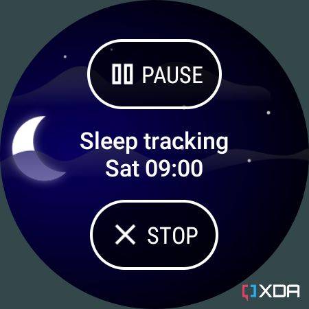 Sleep tracking in progress via Sleep as Android Wear OS