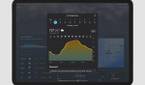Weather app on an iPad running iPad OS 16 on gray background