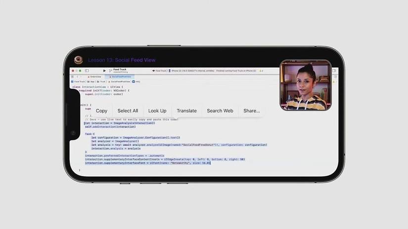 Live Text gains several new features in iOS 16, including video support