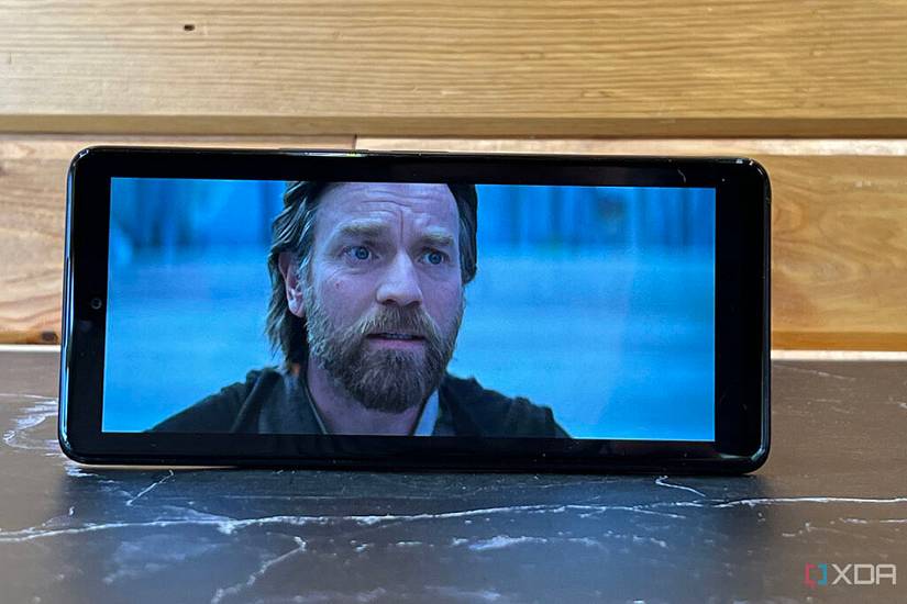 Disney Plus's Kenobi plays on a TCL Stylus 5G.