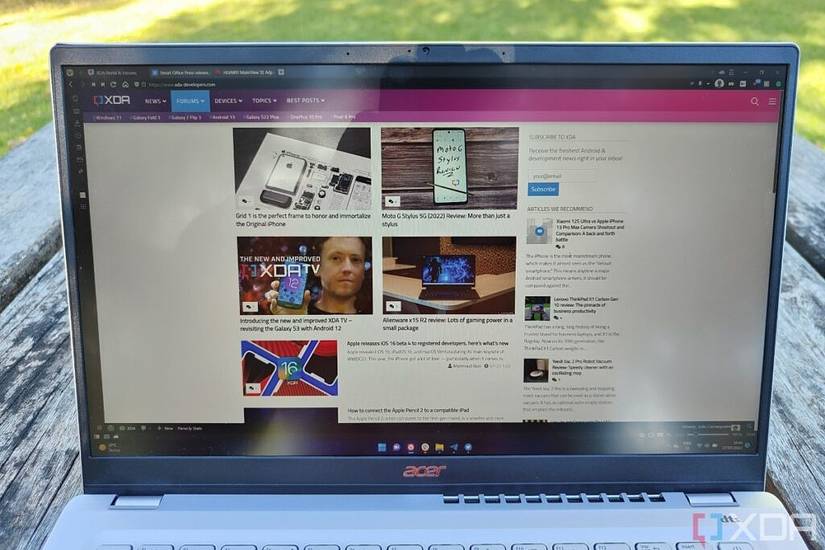 Close-up view of the Acer Swift 3 display