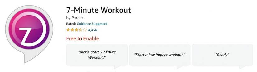 Alexa 7 minute workout skill