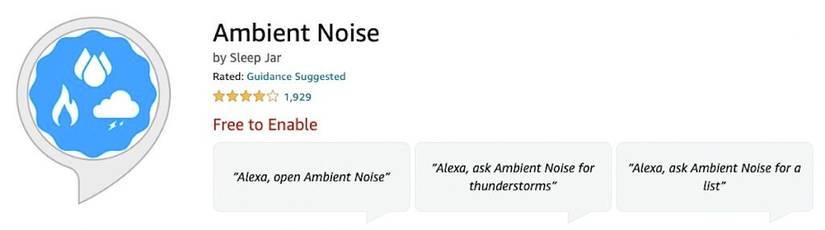 Ambient noise alexa skill