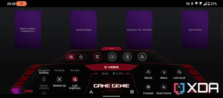 asus rog phone 6 pro game genie