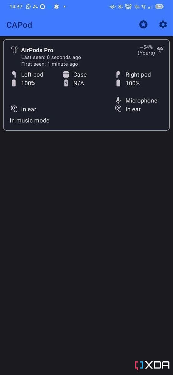 CAPod is an open-source companion app for AirPods users on Android
