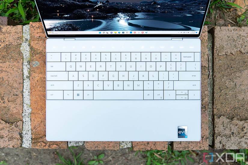 Top down view of Dell keyboard