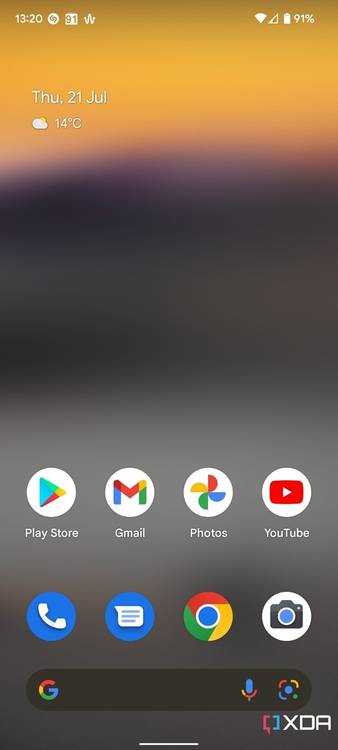 Android 12 on the Google Pixel 6a