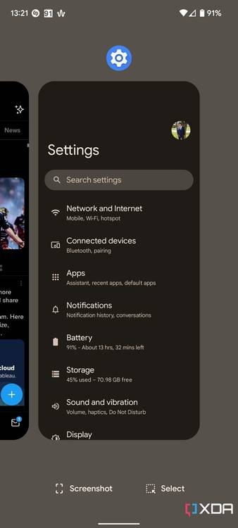 Android 12 on the Google Pixel 6a
