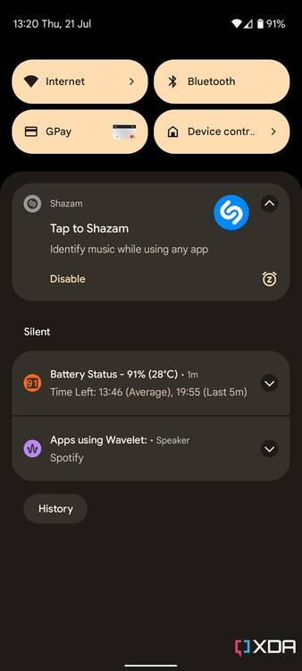 Android 12 on the Google Pixel 6a