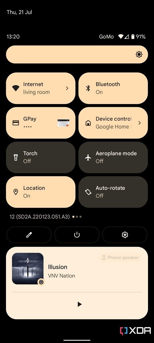 Android 12 on the Google Pixel 6a