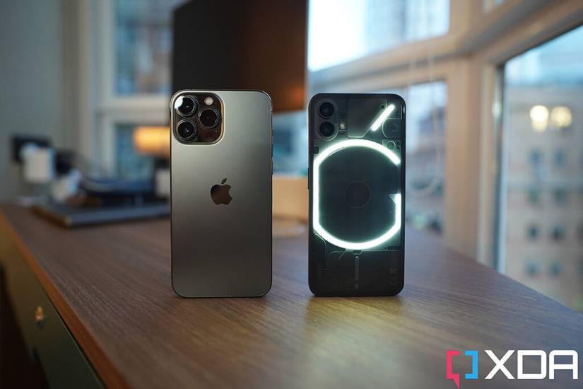 Nothing Phone 1 and iPhone 13 Pro Max