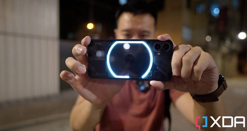 Nothing Phone 1 in the hand.