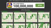 Screenshot of the CPU throttling test.