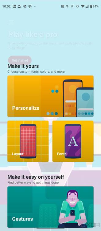 Screenshot of the Moto App.