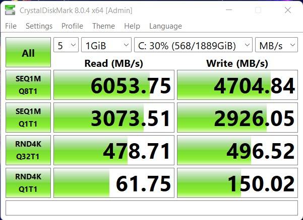 Alienware x15 storage test