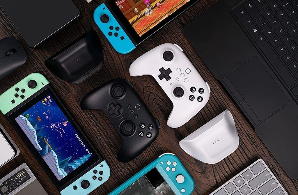 Manette 8BitDo Ultimate Avec Station De Charge – 2.4G Pour Windows, Android – Rose - 6