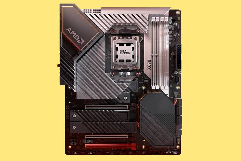 AM5 motherboard with AMD Ryzen processor