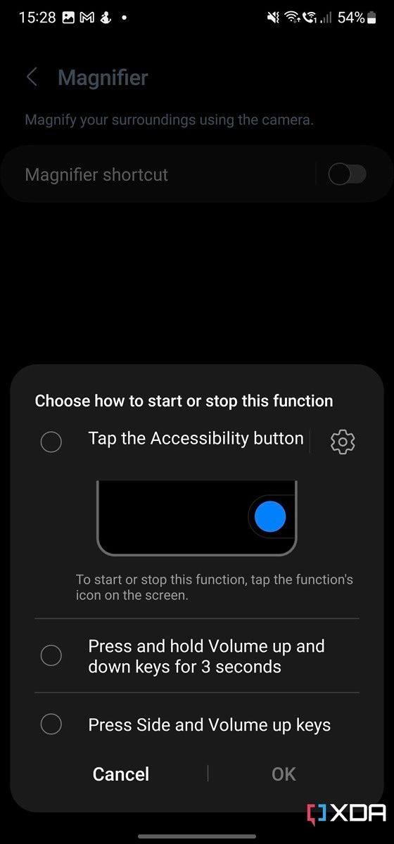 Magnifying glass for accessibility in One UI 5.0