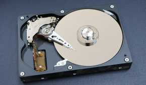 A mechanical hard disk drive