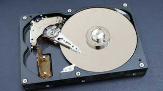 A mechanical hard disk drive