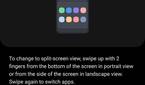 Swipe up for splitscreen in One UI 5.0