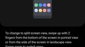 Swipe up for splitscreen in One UI 5.0