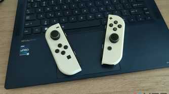 Nintendo Switch Joy-Con on a laptop