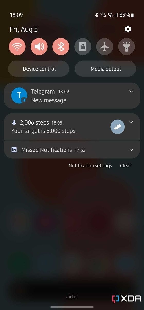 Notifications in One UI 4