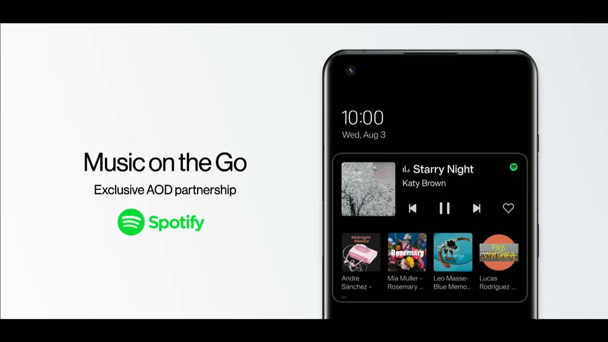 spotify always on display integration in oxygenos 13
