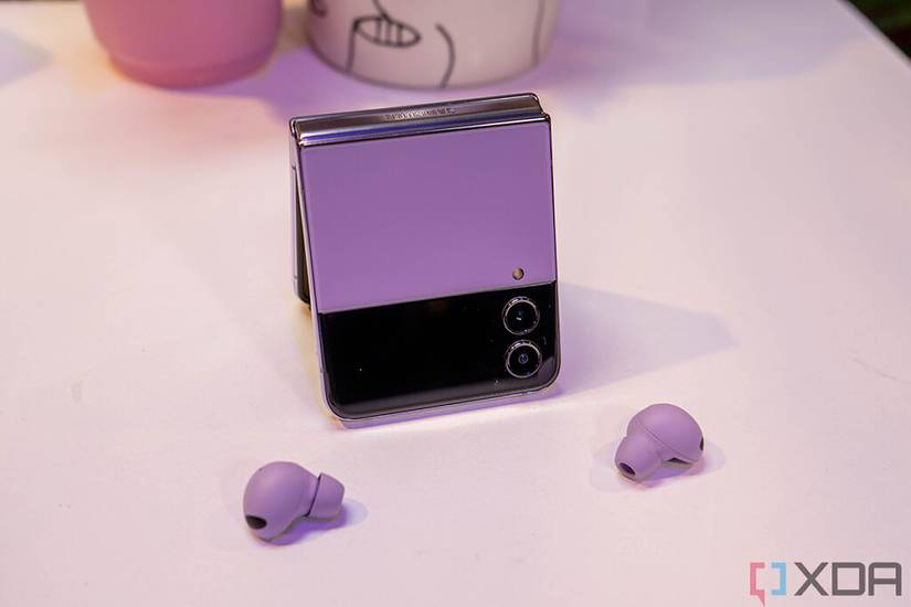 Galaxy Z Flip 4 with Galaxy Buds Pro 2