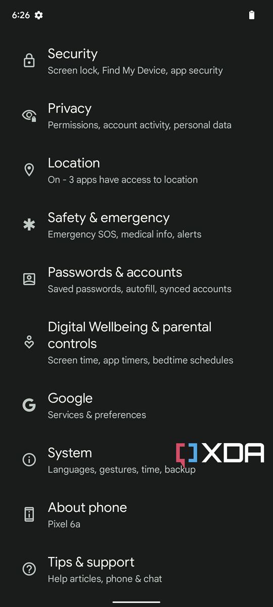 How to factory reset the Google Pixel 6a
