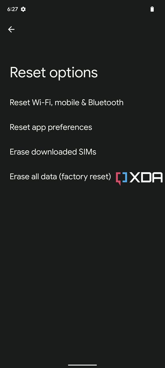 How to factory reset the Google Pixel 6a