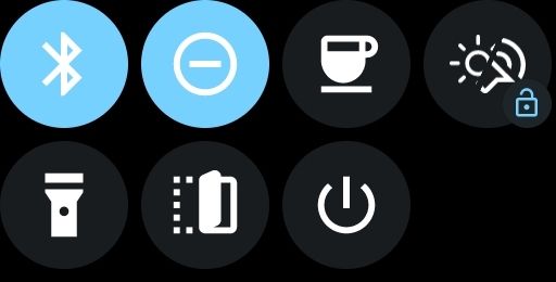Screenshot of the CoverScreen OS Quick Settings toggles on the Galaxy Z Flip 4.