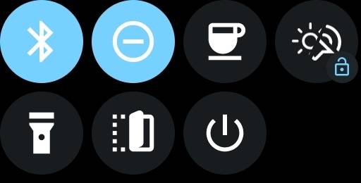 Screenshot of the CoverScreen OS Quick Settings toggles on the Galaxy Z Flip 4.