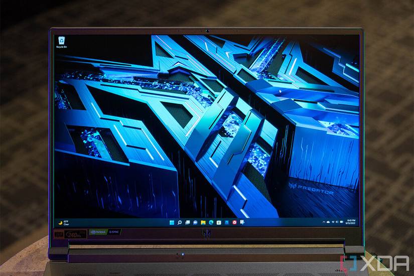 Close up of laptop display