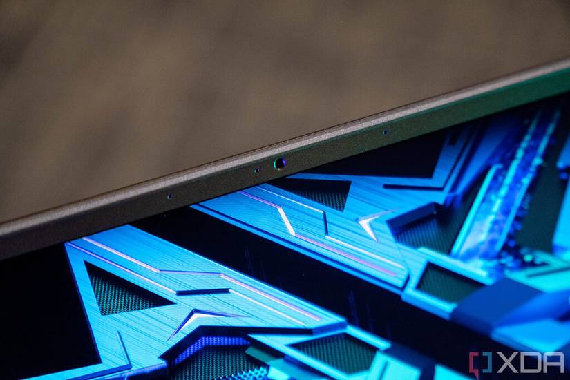 Close up of laptop webcam