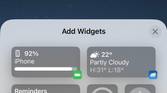 iOS 16 lock screen widgets selection window